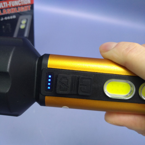 Фонарь аккумуляторный Multifunction Flashlight TJ-668А / 4 режима, LED+СОВ, USB-зарядка